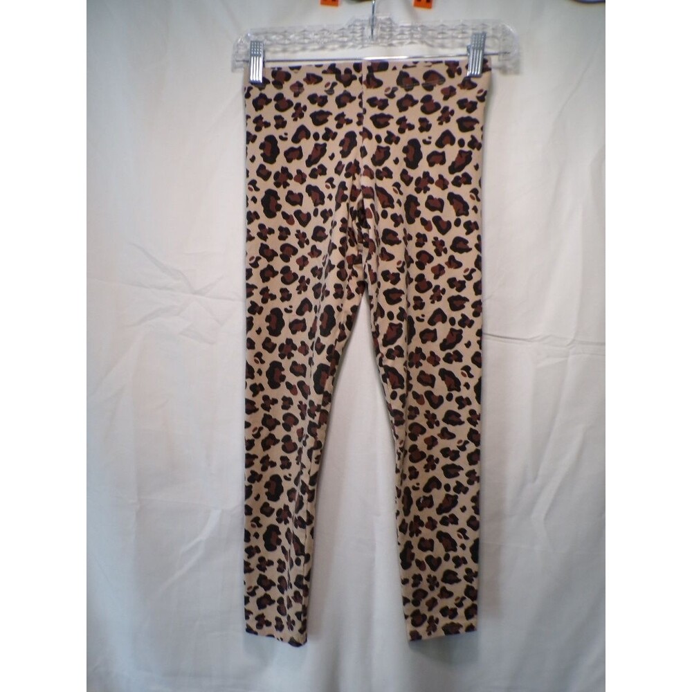 Member's Mark Girls Leopard Print Leggings Size L 10 12 Cotton Spandex
